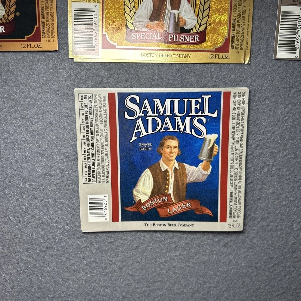Sam Adams Boston Lager Labels‎ – Lot of 37 – Craft Beer Label Collection